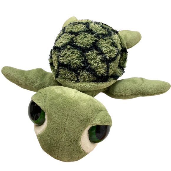 Vintage Aurora Green Sea Turtle Plush Stuffed Animal Plush Big Eyes Cute 10" - Picture 2 of 12